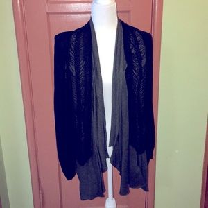 NWT CHASER brand distressed cardigan sweater.